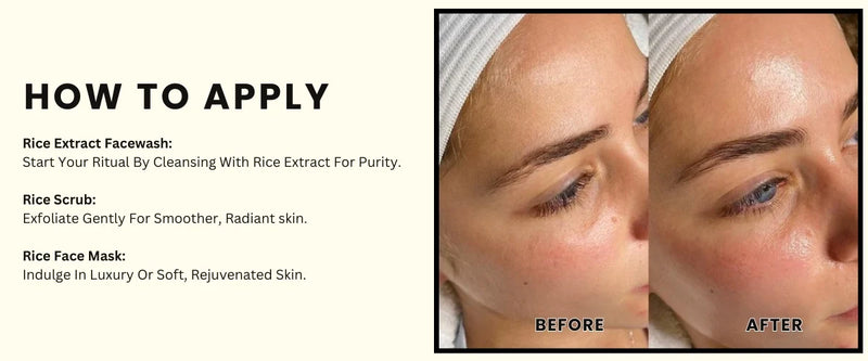 BNB Whitening Rice Organic Glow Kit | Organic Rice Facial Skin Care Kit, Brightening Face Scrub