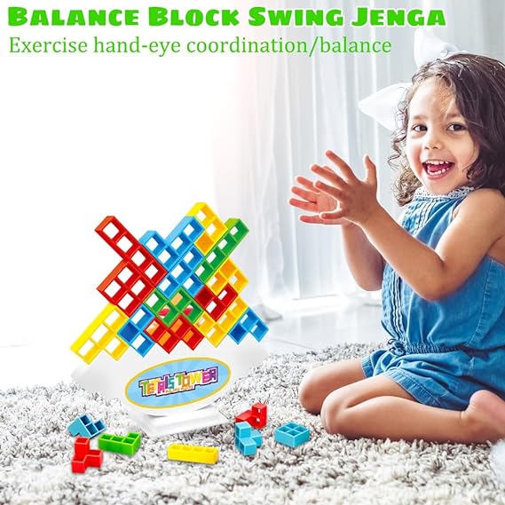 Tetra Tower Game | Building Block Toys | Puzzle Board Game For Kids | Educational Gift